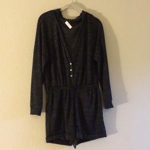 *SOLD*Absolutely adorable BLUE MINT HoodedRomper W/VNeck